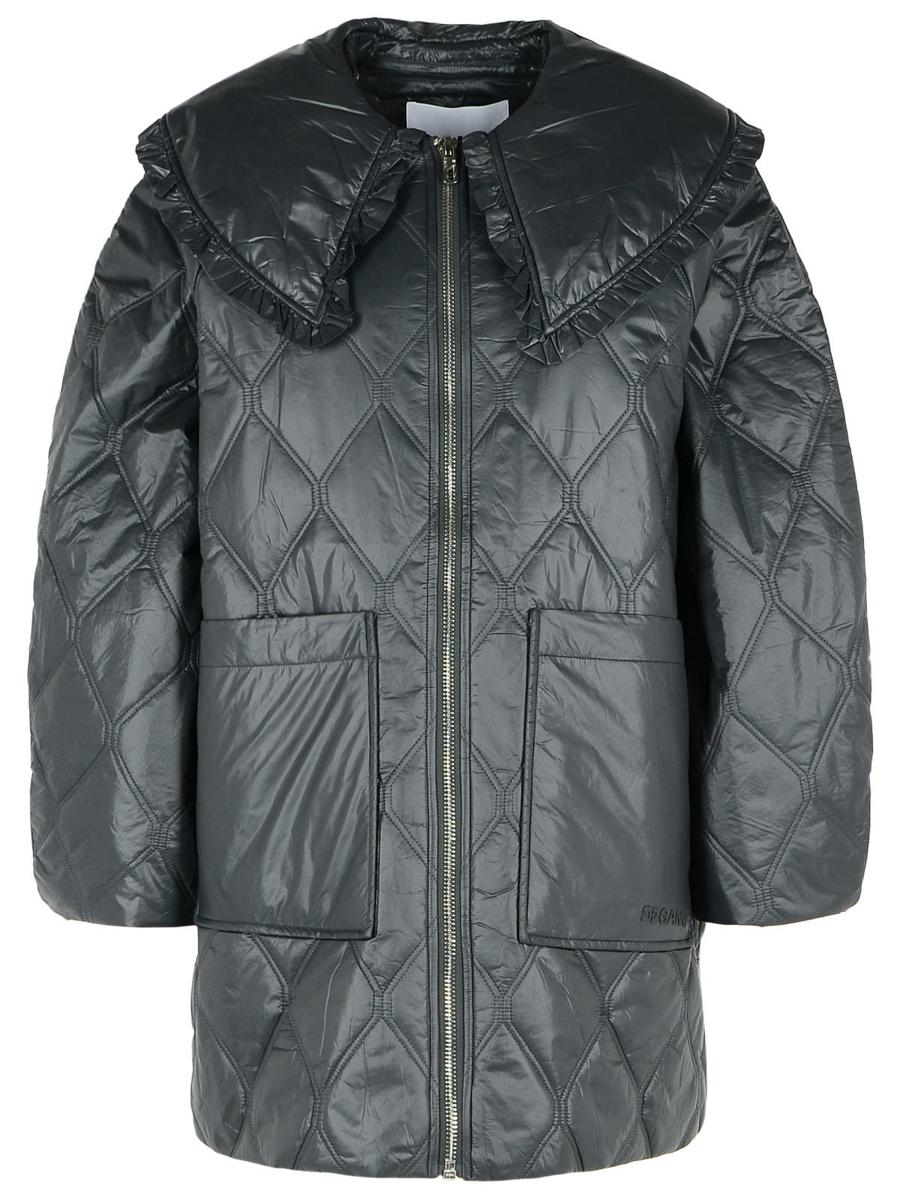Ganni 'Shiny' Black Nylon Jacket