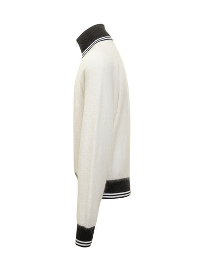Jil Sander Jil Sander Two-Tone Knit Jacket With Zip