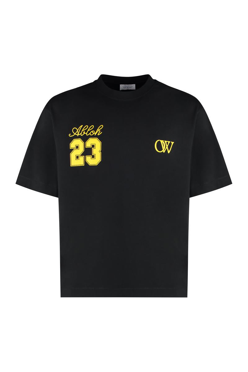 Off-White Cotton Crew-Neck T-Shirt