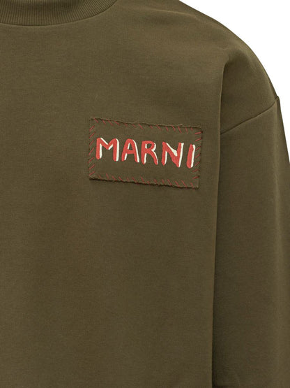 Marni Sweatshirt With Embroidered Logo Patch Marni