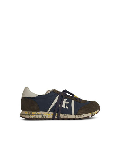 Premiata 'Lucy' Blue Leather Blend Sneakers