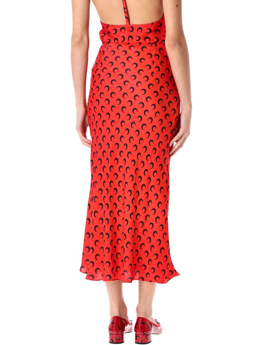 Marine Serre Moon Satin Midi Skirt