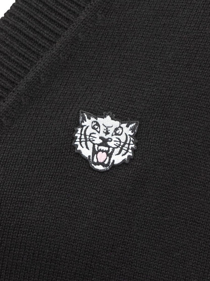Kenzo Kenzo Men'S Black Cardigan With Tiger Logo