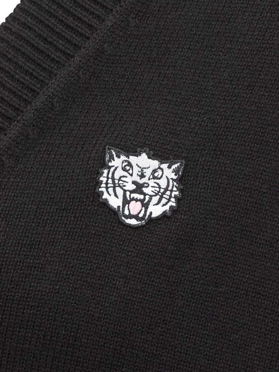 Kenzo Kenzo Men'S Black Cardigan With Tiger Logo