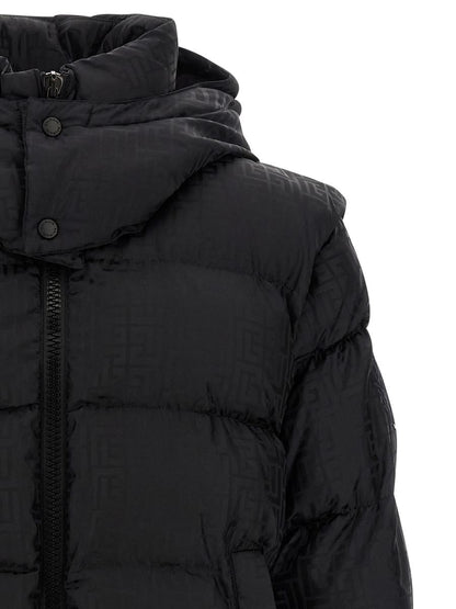 Balmain 'Monogram Pb Labirinto' Down Jacket