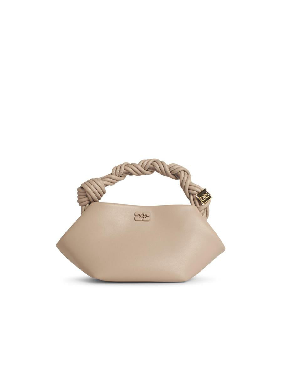 Ganni 'Bou' Mini Bag In Grey Leather Blend
