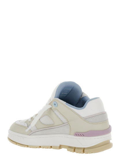 'Area Lo' White And Multicolor Sneakers With Logo Detail In Leather Blend Woman
