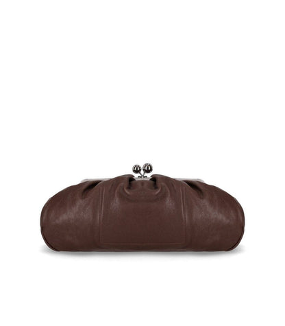 Weekend Max Mara Pasticcino Cristin Large Dark Brown Clutch