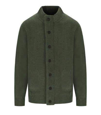 Barbour Essential Patch Zip Olive Green Cardigan