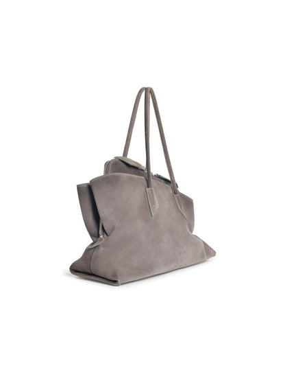 The Attico 'La Passeggiata' Medium Bag In Dark Grey Leather