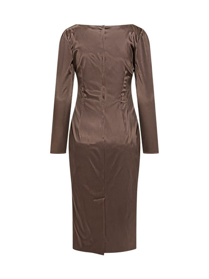 Dolce & Gabbana Dolce & Gabbana Satin Long Sleeve Dress