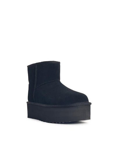 UGG 'Classic Mini Platform' Black Suede Boots