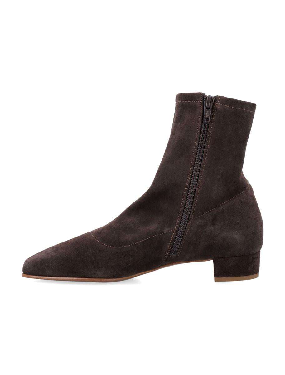 By Far Este Ristretto Brown Suede Ankle Boots
