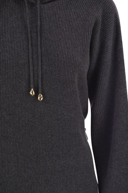 Fabiana Filippi English Ribbed Hooded Sweater
