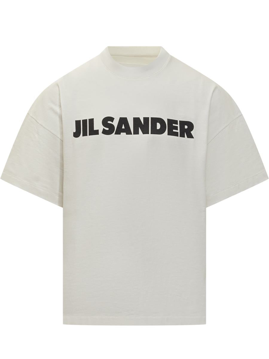 Jil Sander White Jil Sander T-Shirt With Black Logo