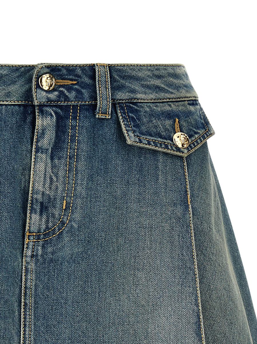 Alexander McQueen Denim Mini Skirt