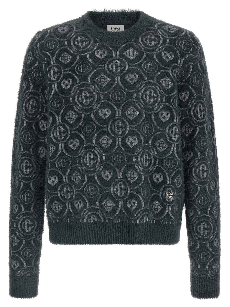 Casablanca 'Fluffy Monogram' Sweater