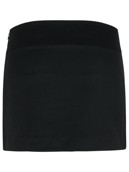 Diesel 'Dixy' Black Polyester Blend Miniskirt
