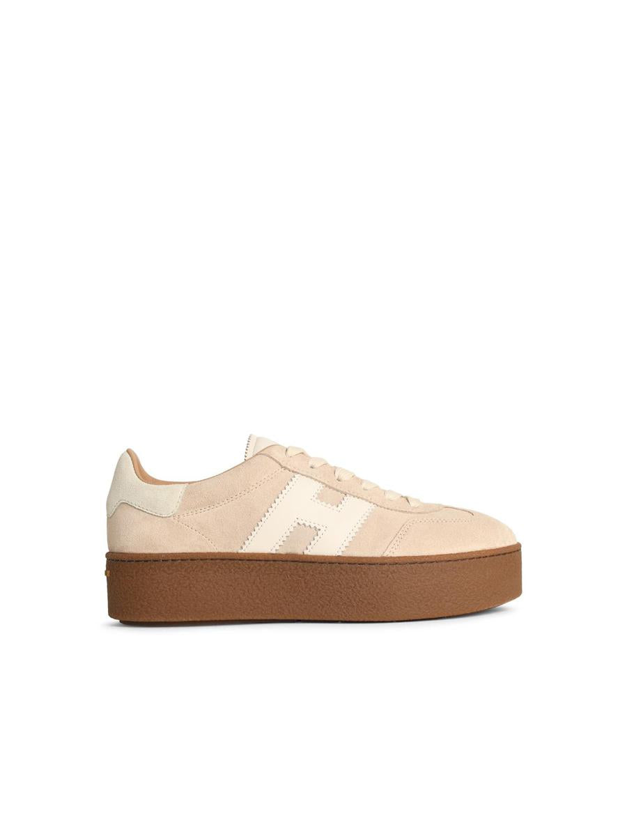 Hogan 'H681' Beige Suede Sneakers