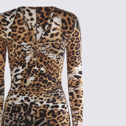 Roberto Cavalli Multicolor Midi Dress