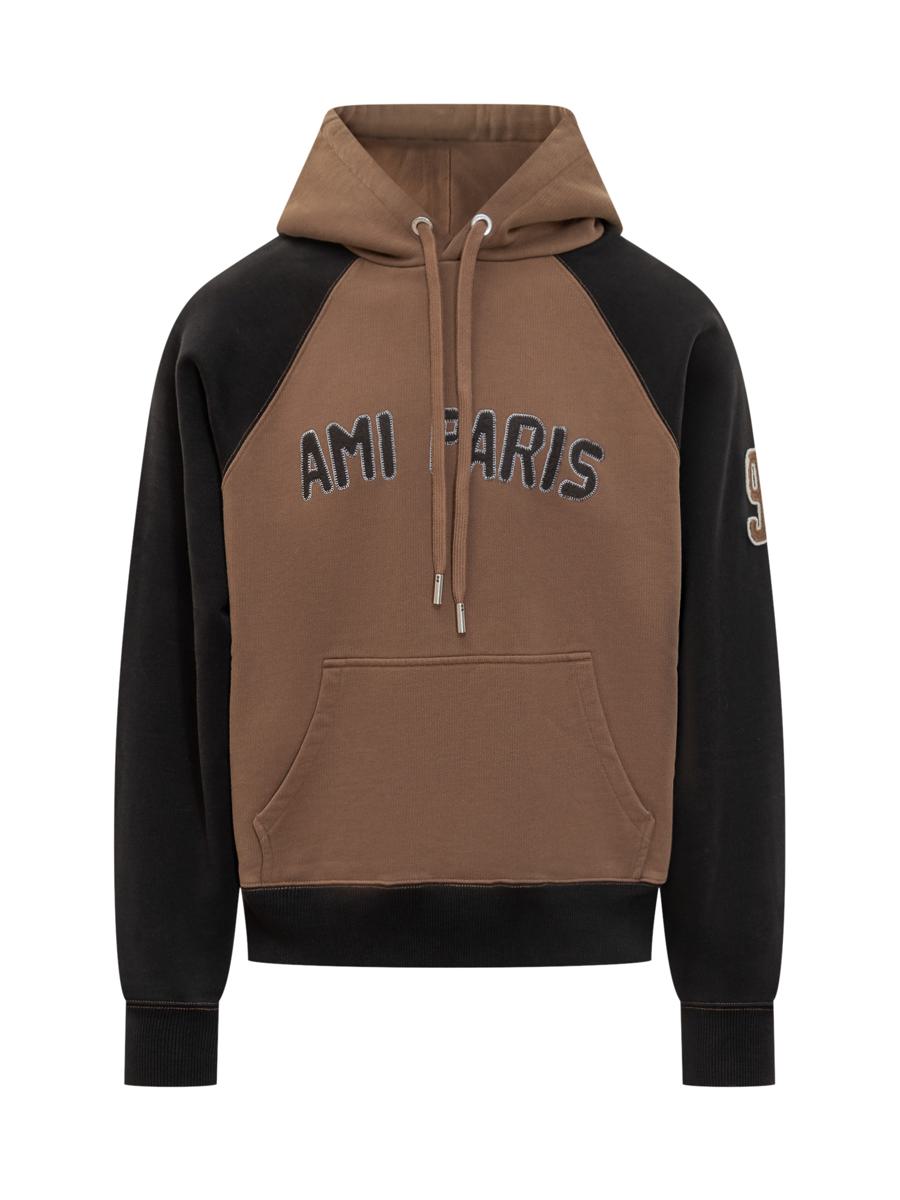 AMI Paris Ami Alexandre Mattiussi Men'S Two-Tone Hoodie Sweatshirt