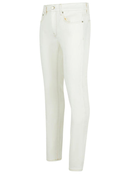 Pt05 'Swing' White Cotton Jeans