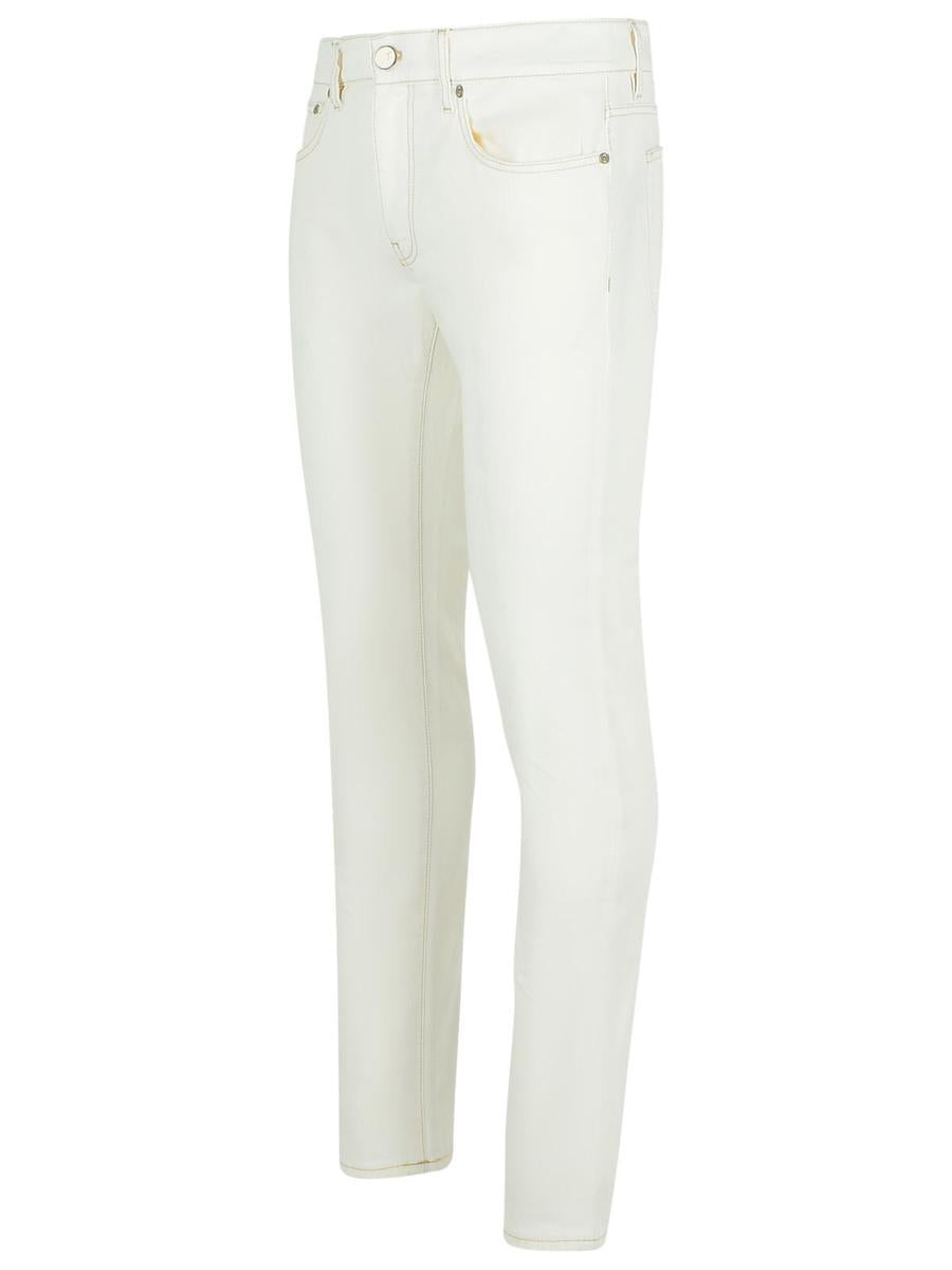 Pt05 'Swing' White Cotton Jeans