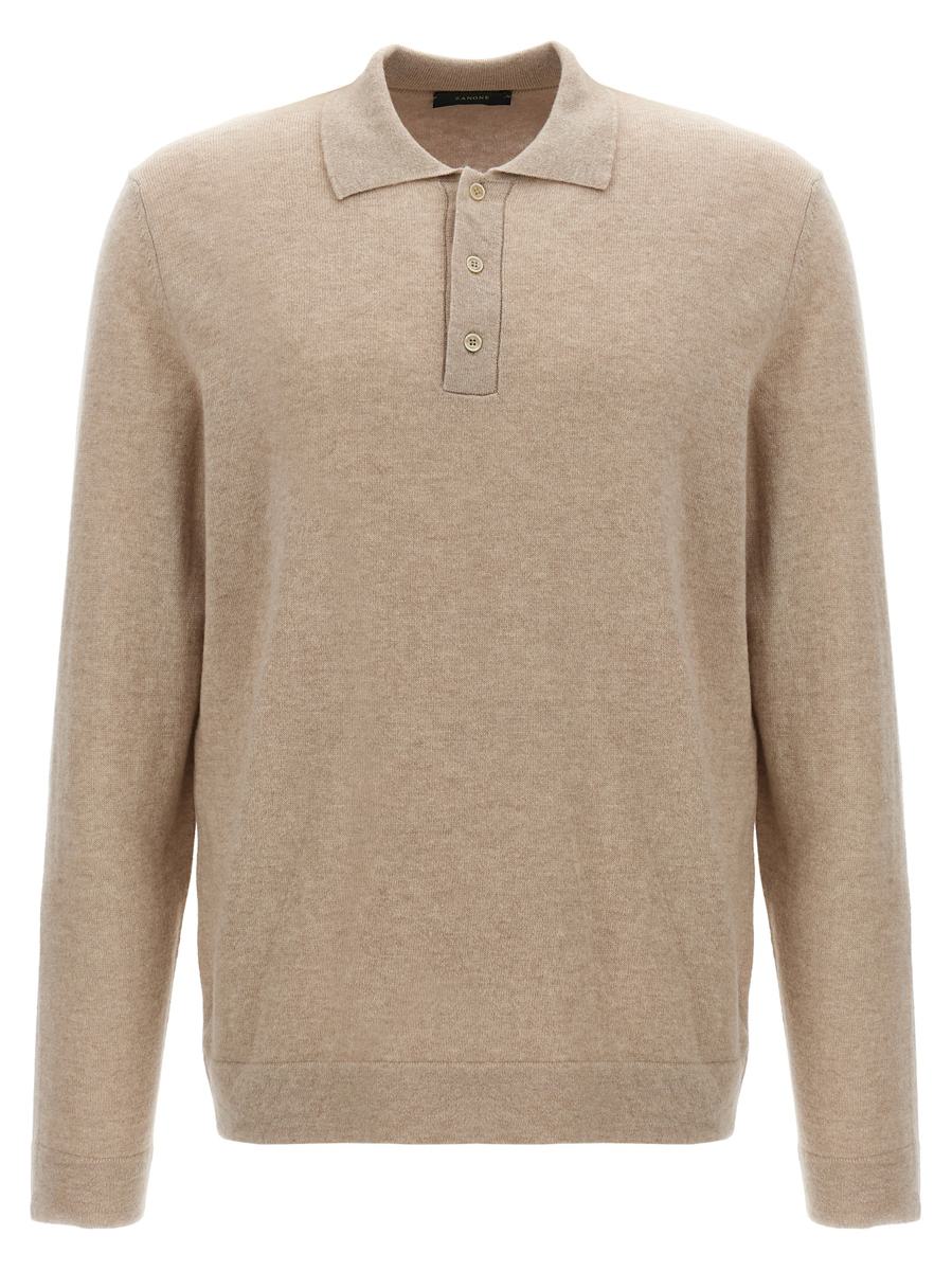 Zanone Cashmere Wool Polo Shirt