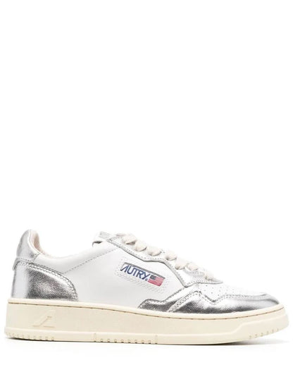 Autry "Medalist Low" Mirror Leather Sneakers Shoes