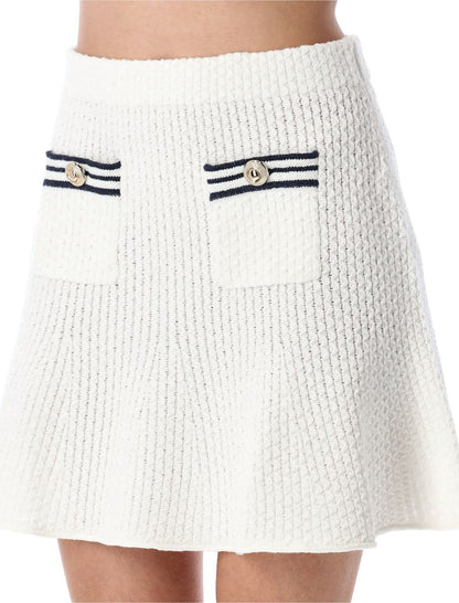 Self-Portrait Knit Mariner Mini Skirt