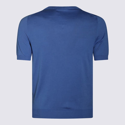 Malo Blue Cotton Sweater