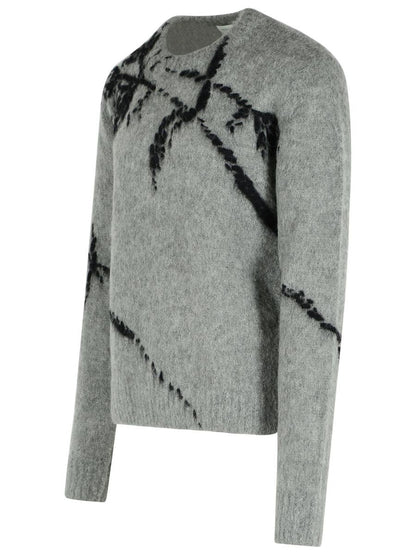 Dries Van Noten Grey Wool Blend Sweater