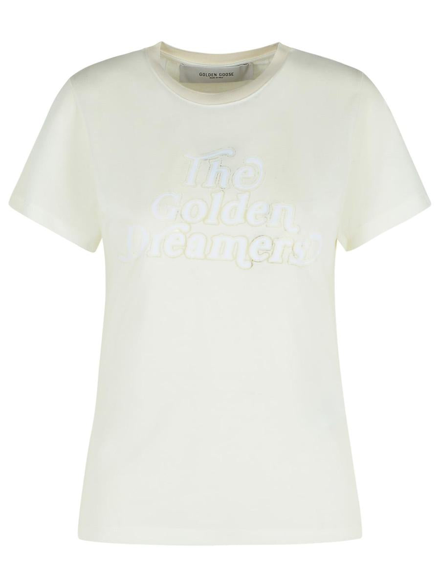 Golden Goose White Viscose Blend T-Shirt