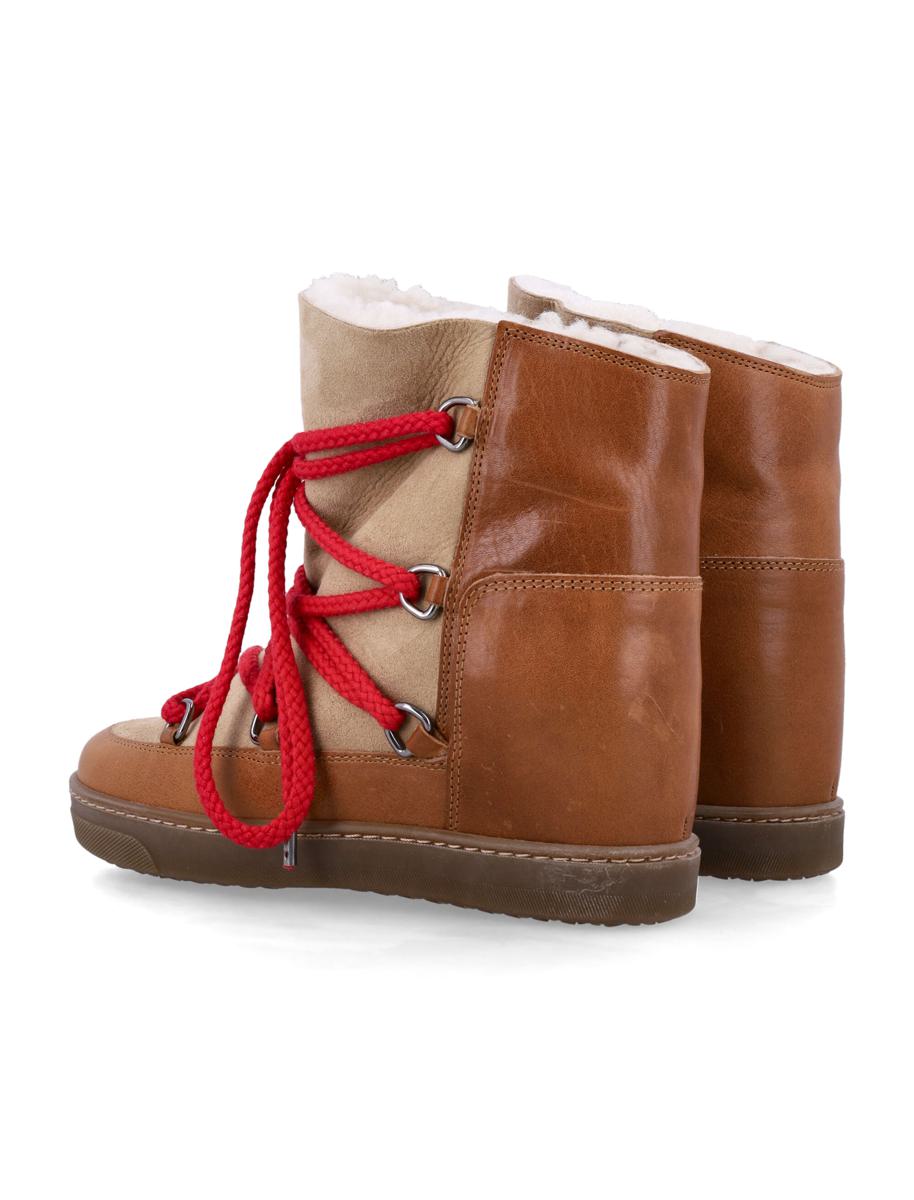 Isabel Marant Nowles Shearling Lace-Up Ankle Boots