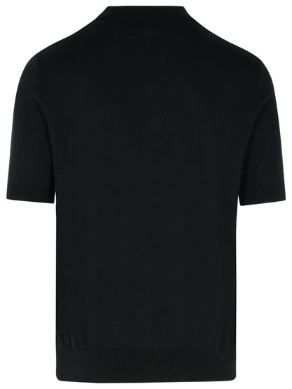 DSQUARED2 Black Cotton Polo Shirt