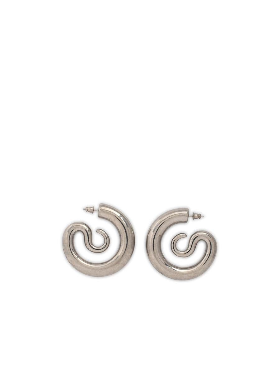 Panconesi Silver 'Serpent Hoops Medium' Earrings