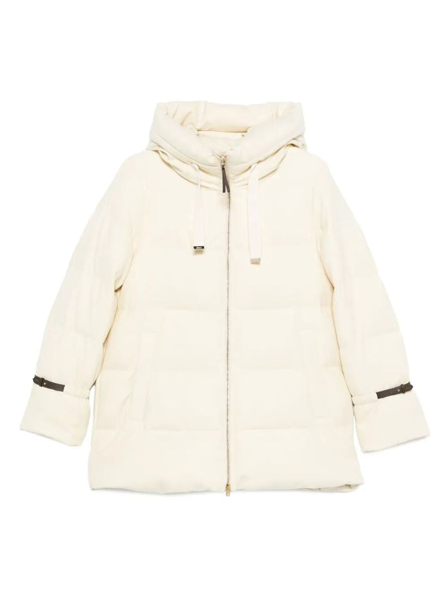 Herno Hooded Medium-Length Wool Down Jacket With Zip Clothing
