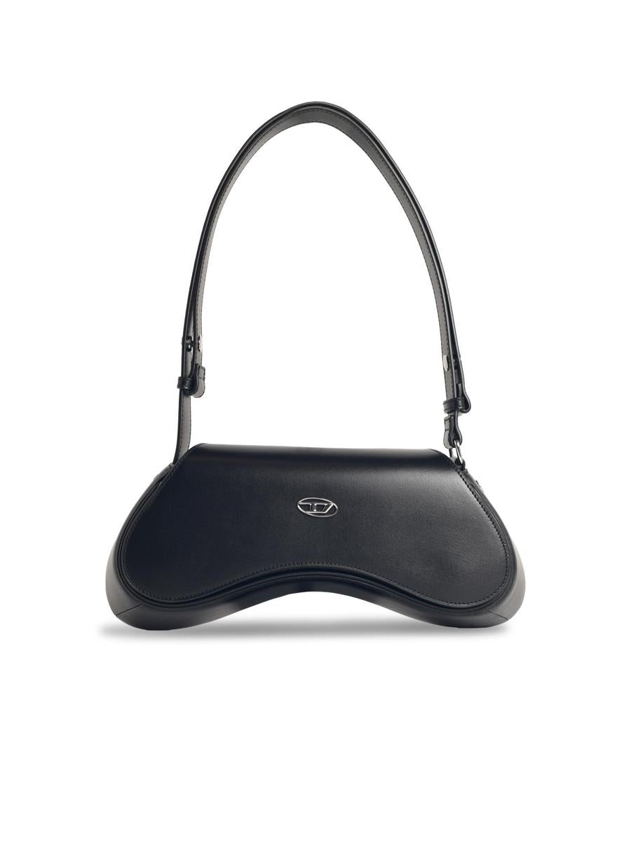 Diesel 'Play Crossbody' Black Leather Bag