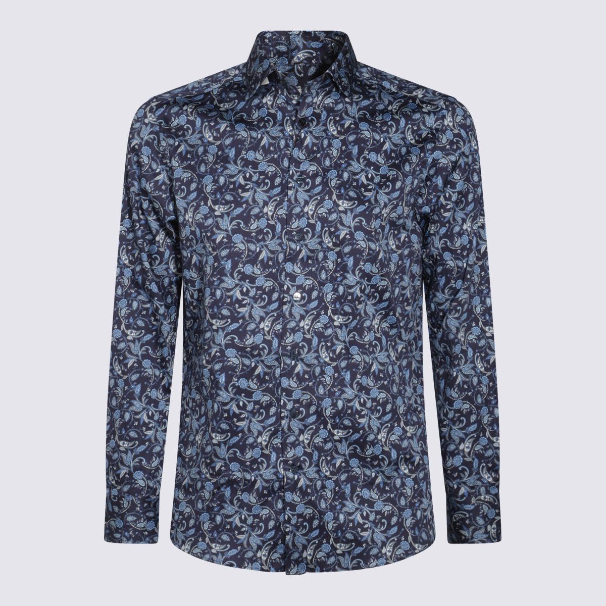 Etro Blue Cotton Shirt