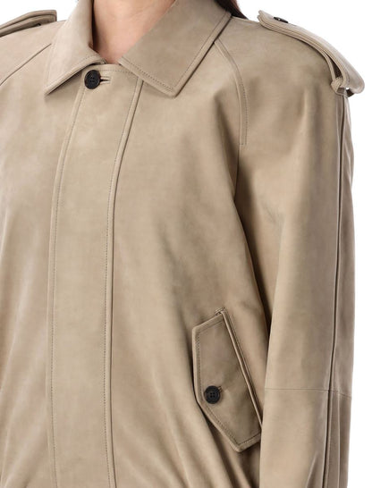 Saint Laurent Nubuck Bomber Jacket