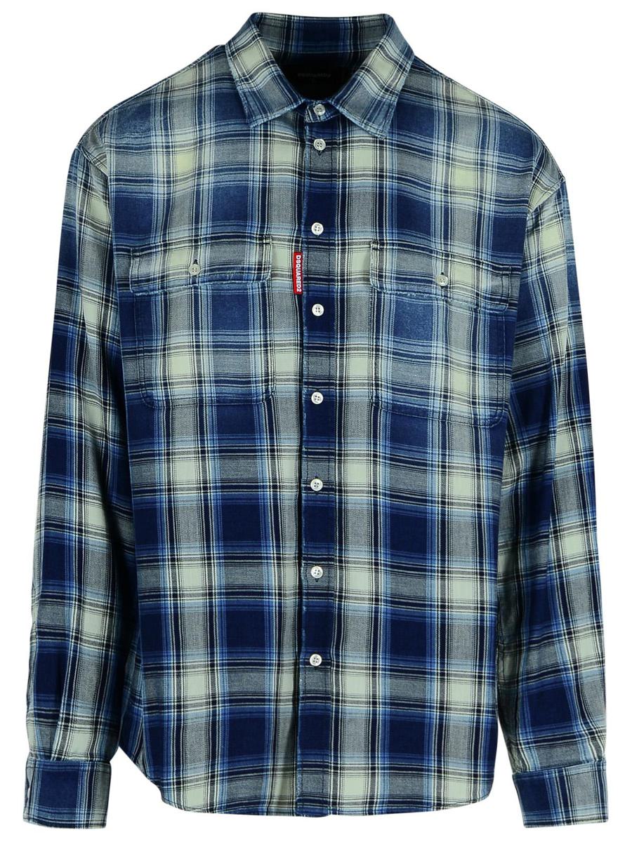 DSQUARED2 Blue Cotton Shirt