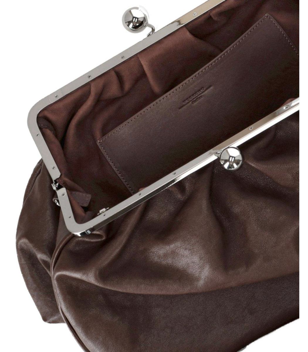 Weekend Max Mara Pasticcino Cristin Large Dark Brown Clutch