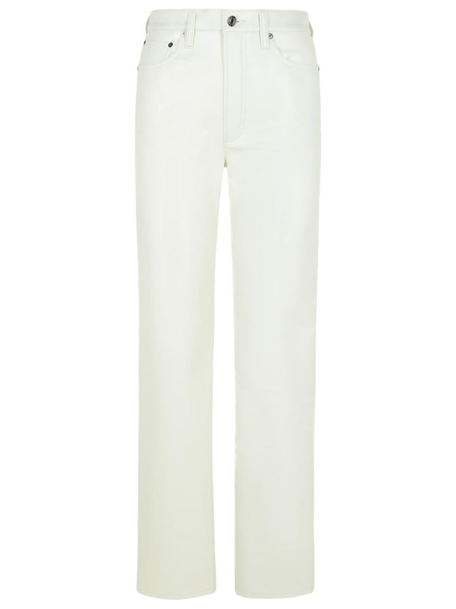 Agolde '90'S Pinch' White Recycled Leather Blend Jeans