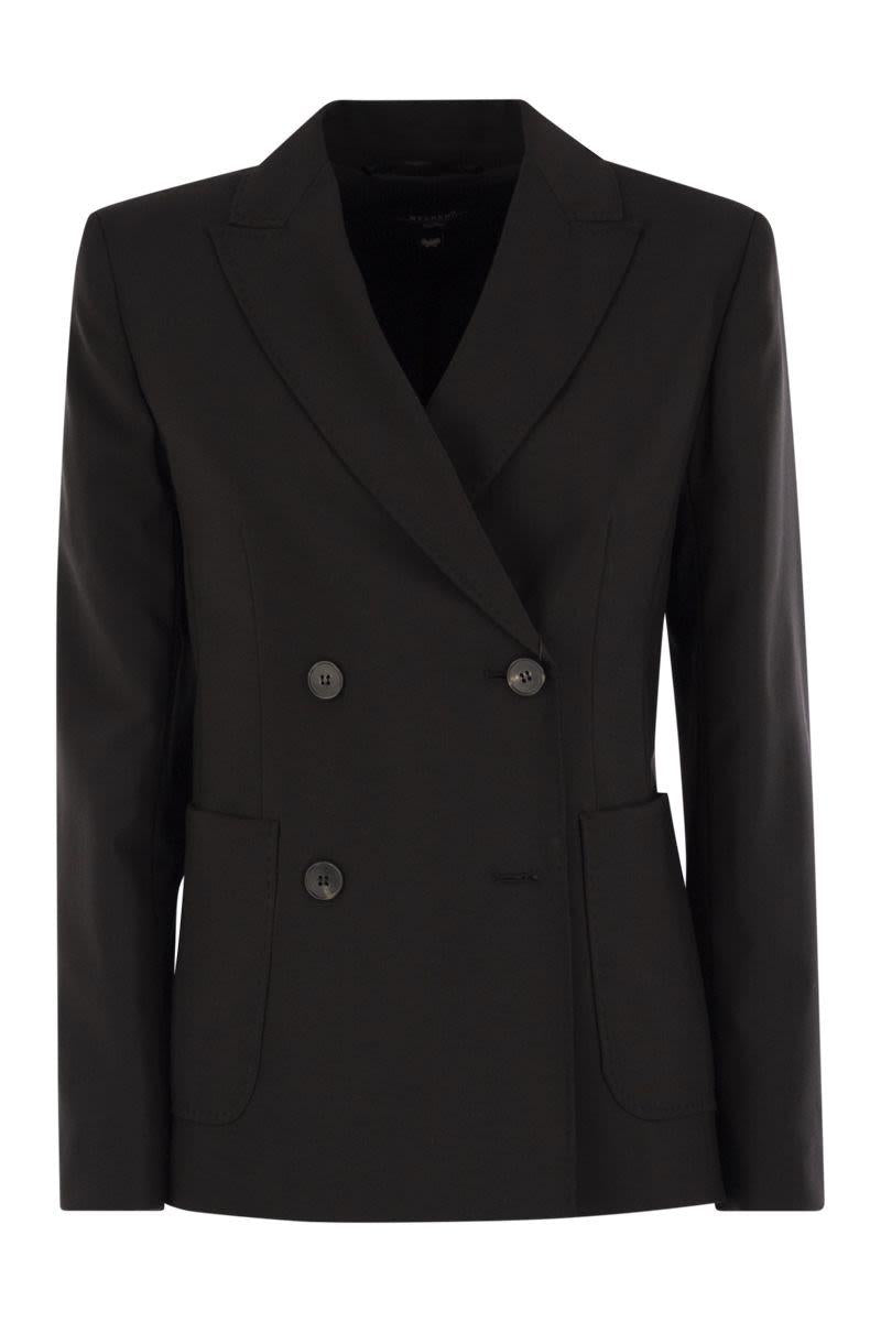 Weekend Max Mara Ornati - Double-Breasted Blazer In Wool Canvas