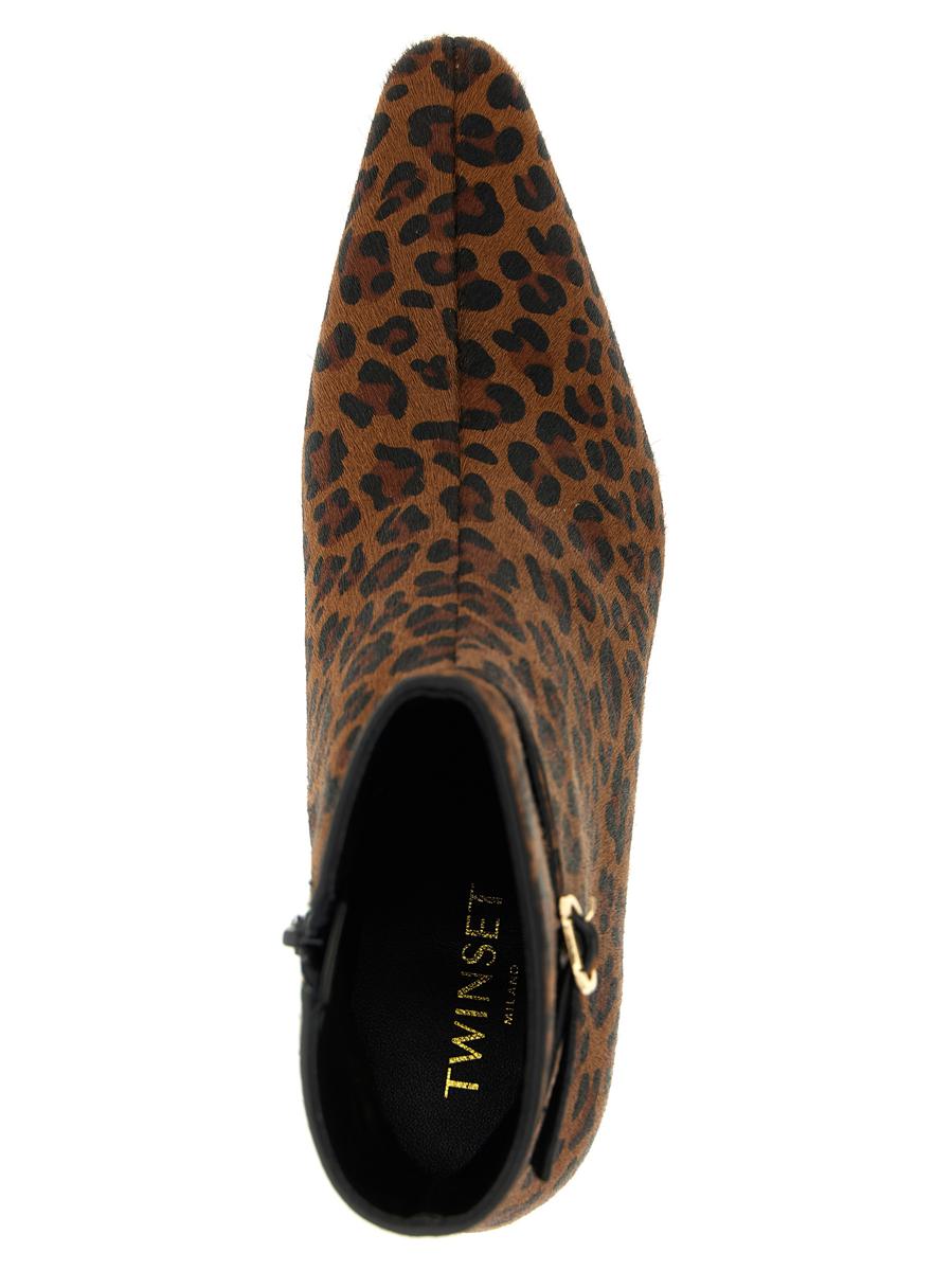 Twinset Animal Print Ankle Boots