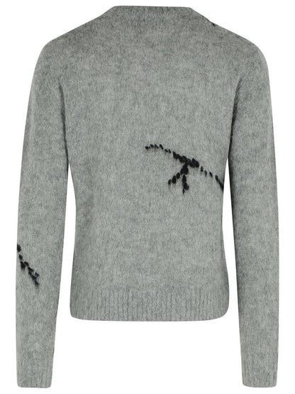 Dries Van Noten Grey Wool Blend Sweater