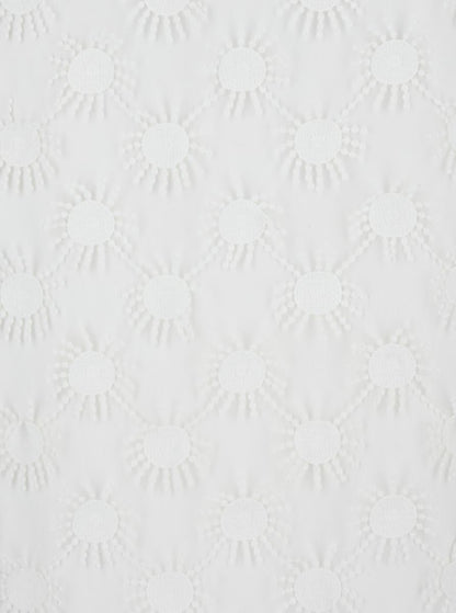 White Skirt With All-Over Applications In Cotton Blend Woman
