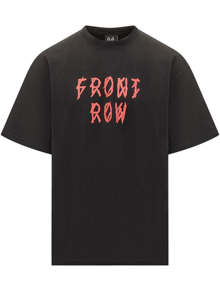 M44 Label Group Black Oversized 44 Label Group T-Shirt With Front Row Print