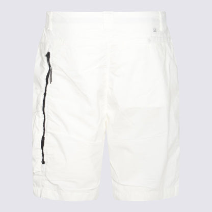 C.P. Company White Cotton Shorts