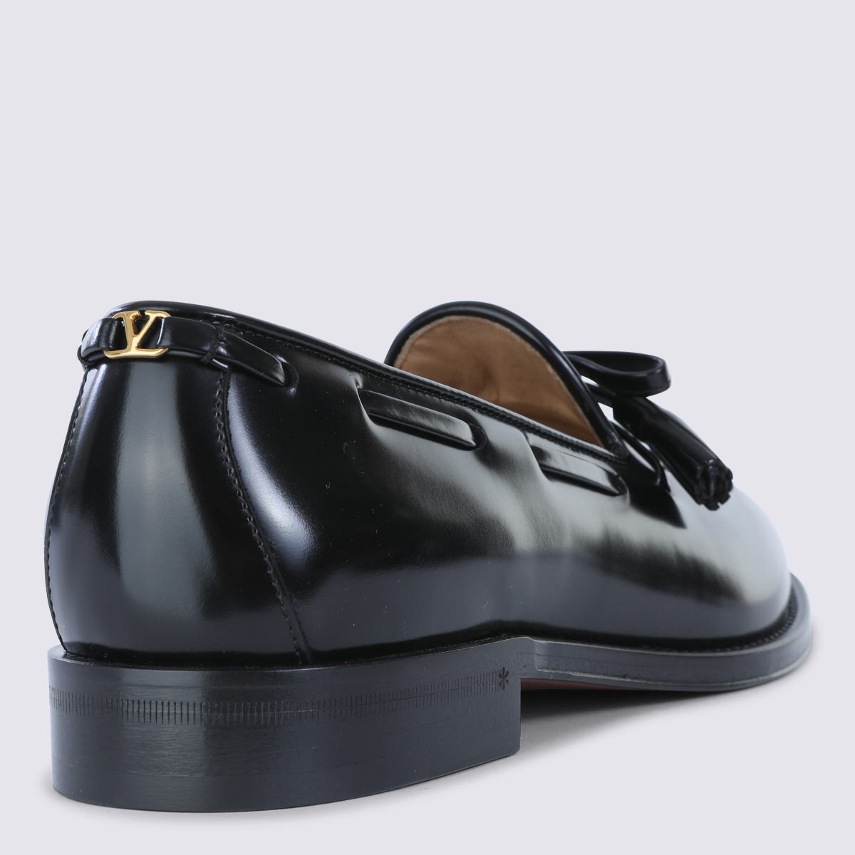 Valentino Garavani Black Leather Loafers